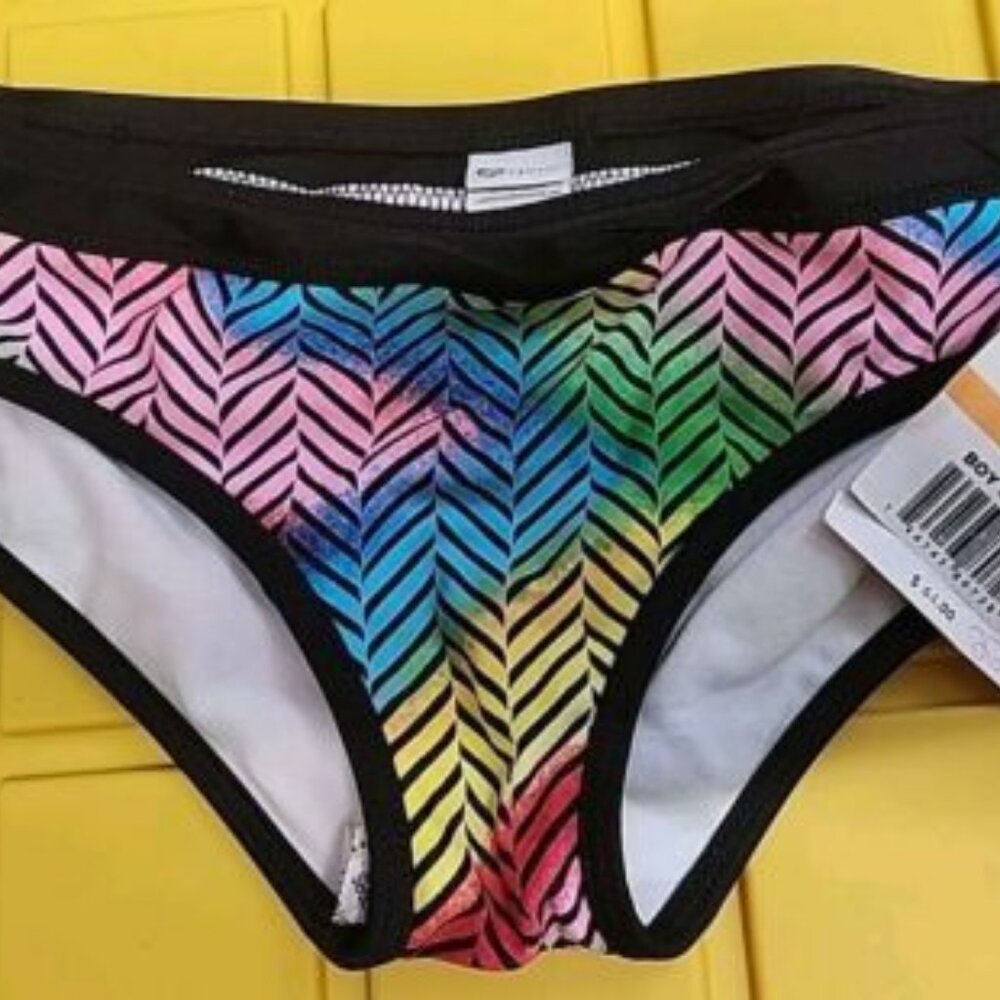 NWT Split Multicolor Bikini Bottom Size SMALL (A1)